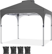 Tenda di emergenza pop-up per esterni, impermeabile, pieghevole, per campeggio, feste e mercatini, con tasca di stoccaggio per terrazze, spiagge e mercati (grigio scuro) - 25 x 25 m