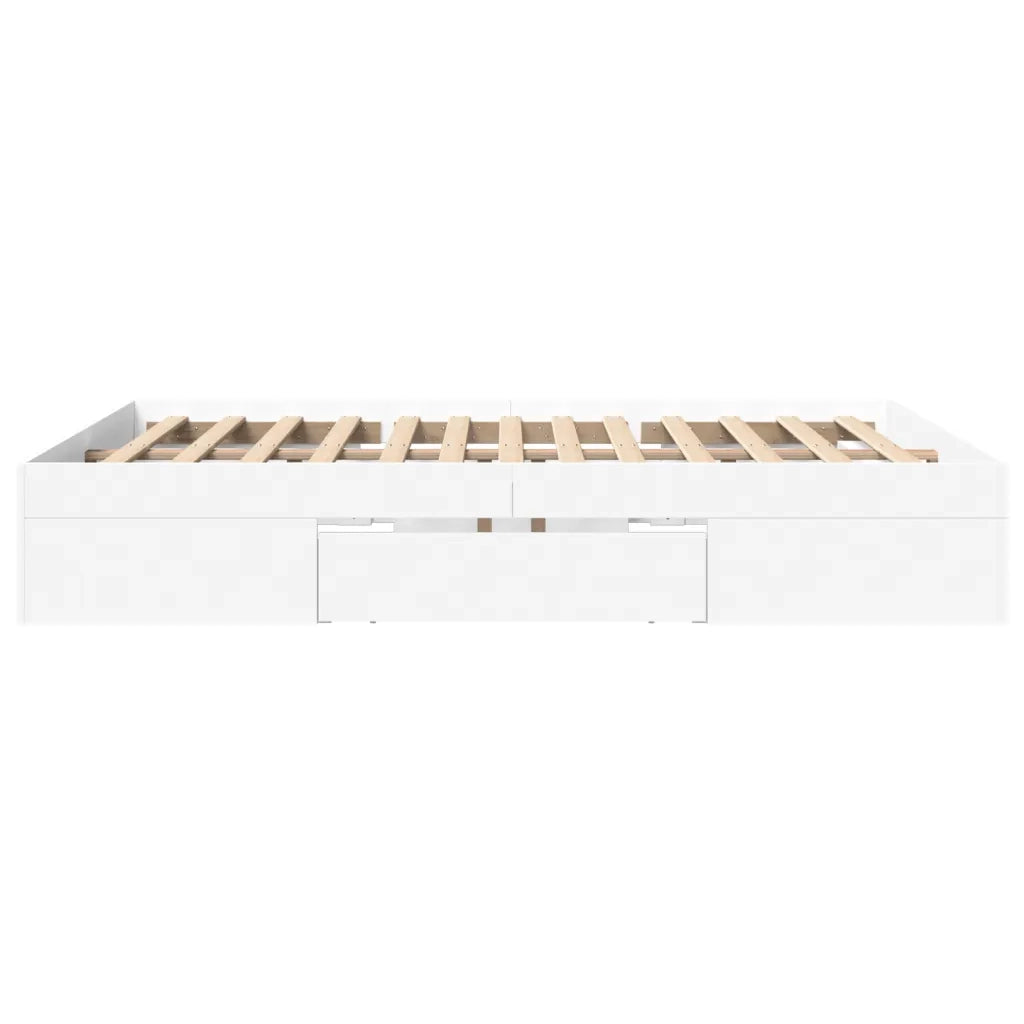 Giroletto senza Materasso Bianco 160x200cm in Legno Multistrato