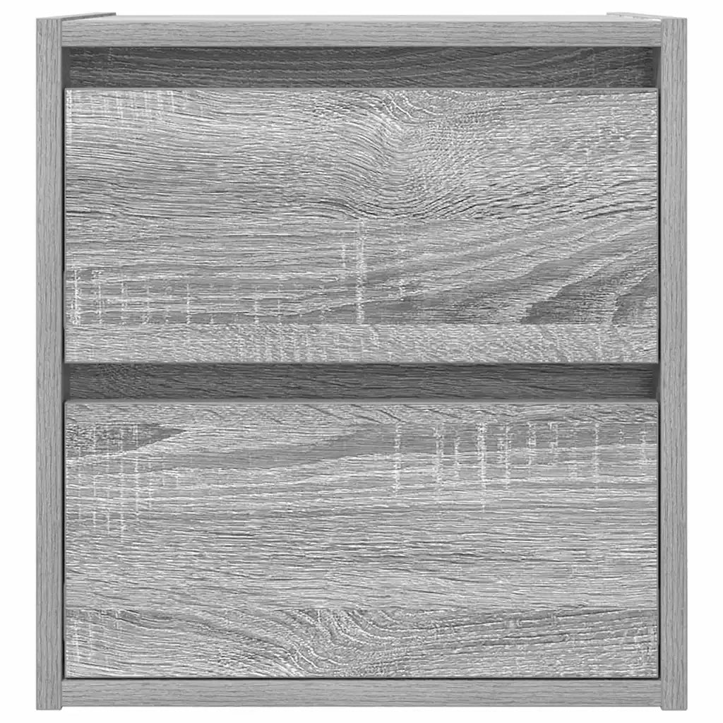 Comodino a Muro Grigio Sonoma 38x34x40 cm 861257