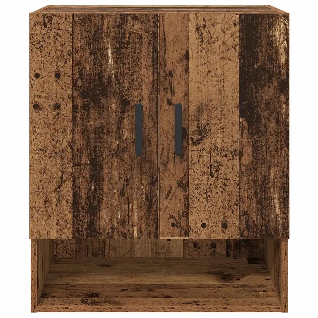 Mobiletto a muro moderno contenitore a parete 60 x 31 x 70 cm finitura pulita stile contemporaneo in legno anticato 02_0052488