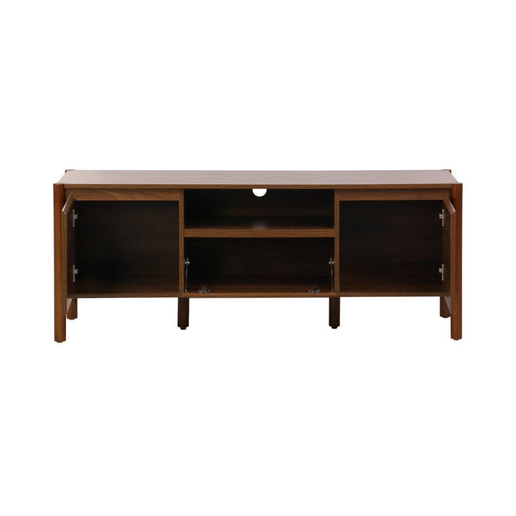 Mobile tv decorazione legno 2 ante 1 cassetto 140cm, noce
