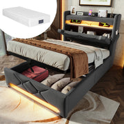 letto imbottito lino grigio 90 x 200 cm