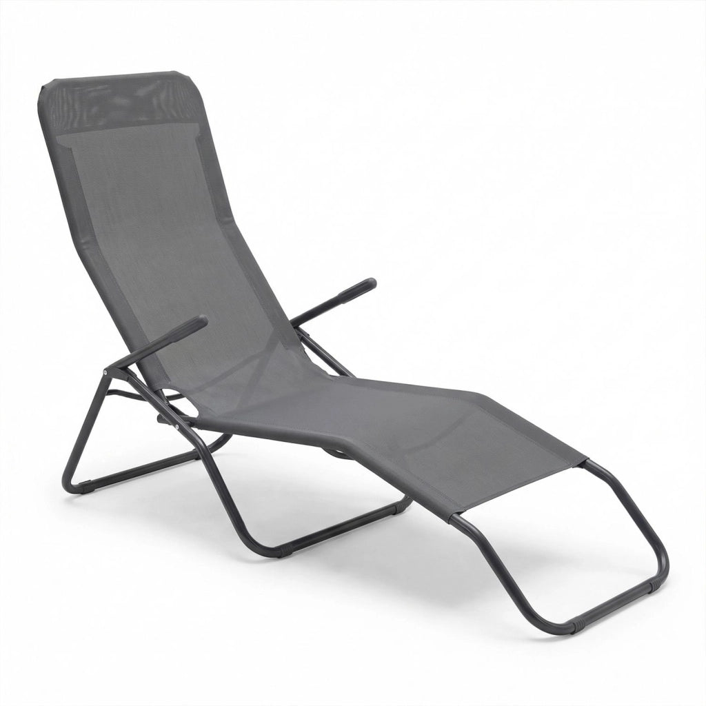 Marvin Lettino Basculante da Giardino Swing Sdraio Oscillante in Acciaio Telo Textilene Traspirante Relax Ergonomico per