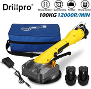 Zuignap elettrica per tegoli - Tegoli - Tegoli - Attrezzo per tegoli - Zuignap per tegoli - Porta tegoli potente - Porta vetro - 12000 giri/min - Con 2 batterie - giallo