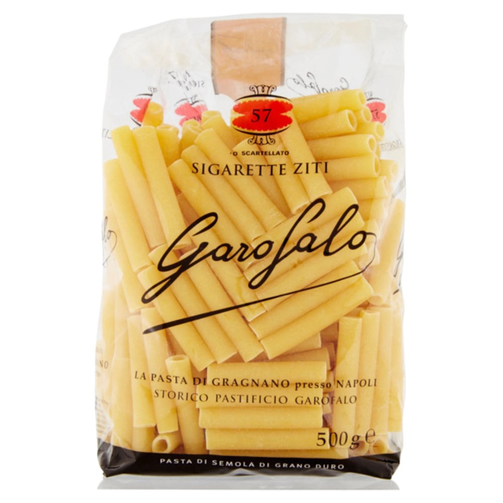 Pastificio garofalo sigarette ziti n. 57 pasta trafilata al bronzo 500 grammi