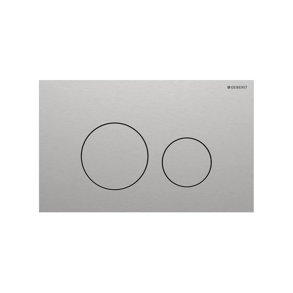 PLACCA DI COMANDO SIGMA 40 2 TASTI ROTONDI- Spazzolato- GEBER- pezzi 1