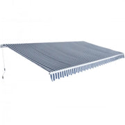 Tenda da Sole Pieghevole Manuale 600 cm Blu/Bianca cod mxl 43596