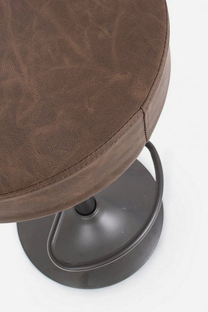 Set 2 Sgabelli Regolabile 35x35x64/85 cm Piper in Ecopelle Marrone Vintage