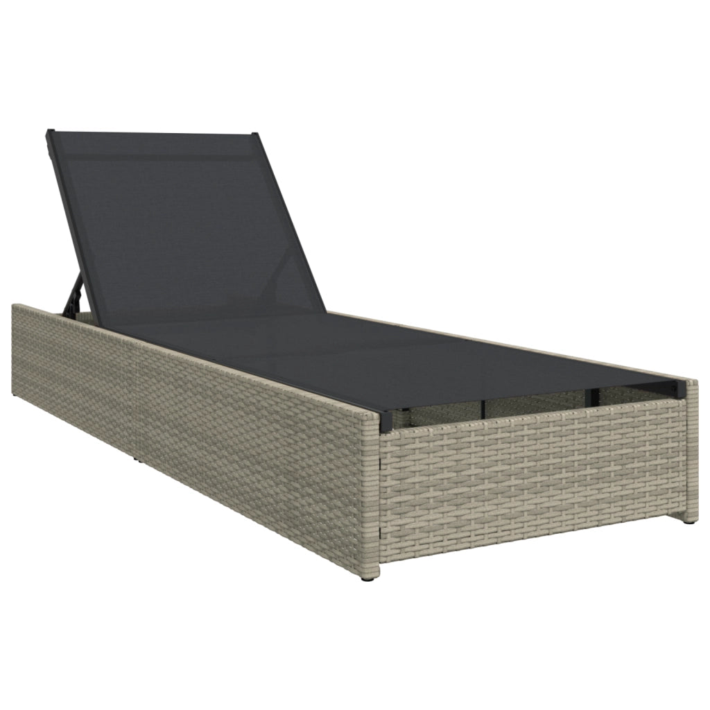 Lettino prendisole Beige 60x200x27 cm Rattan Poliestere
