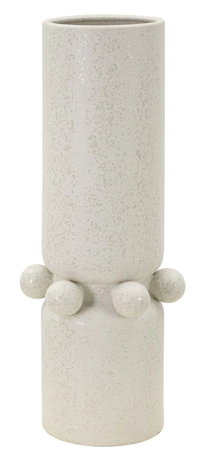 Vaso Ceramica Bubbles Ø15,5x41 cm in Ceramica Crema
