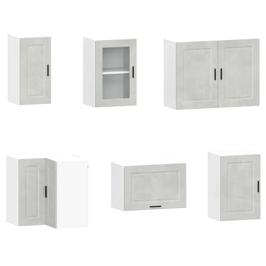 vidaXL Set Mobili da Cucina 11 pz Porto Grigio Cemento in Truciolato