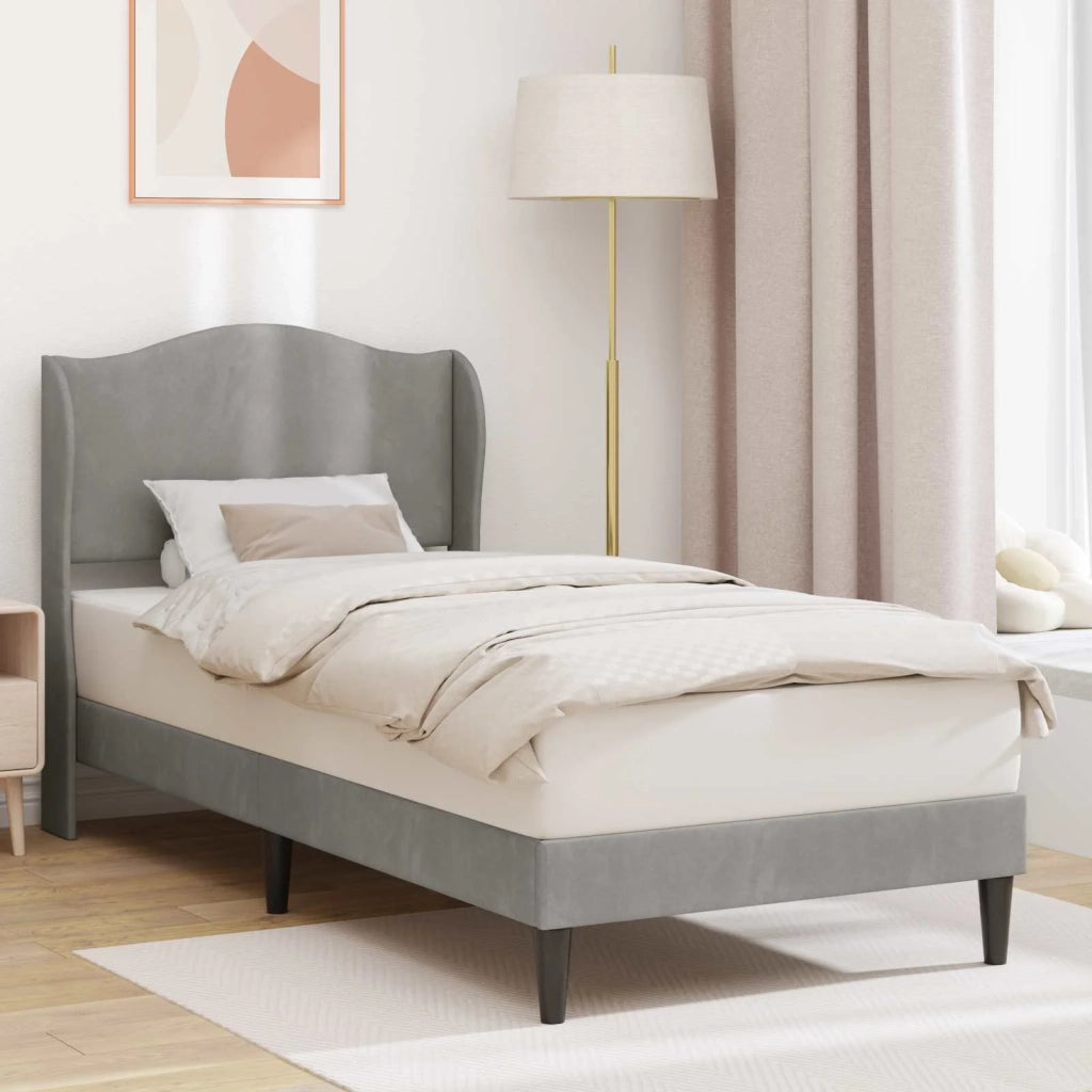 Struttura del letto Grigio Chiaro 80 x 200 cm Velluto 42027881
