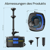 Filtro UV per fontana CUF-4800 4500 l/h Prevalenza 4 m Lampada UVC 11 W