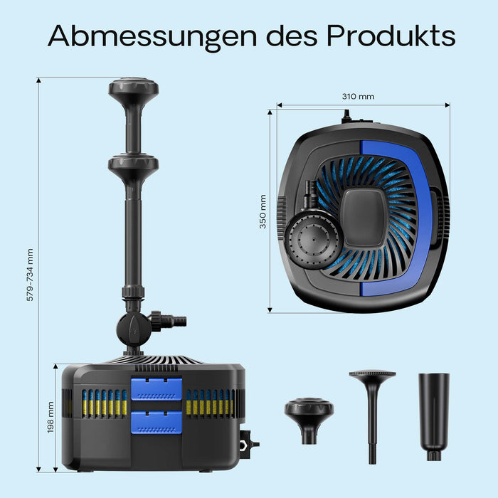 Filtro UV per fontana CUF-4800 4500 l/h Prevalenza 4 m Lampada UVC 11 W