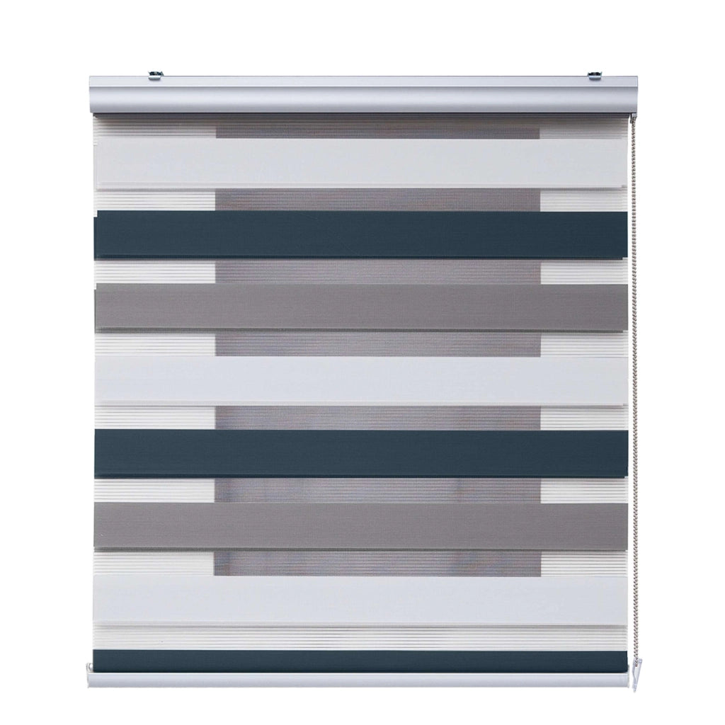 Tenda a Rullo giorno / notte Premium Con Finiture premium Bianco-Tortora-Grafito 60x250 cm