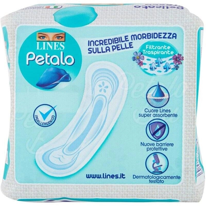 LINES PETALO BLU ASSORBENTE ANATOMICO ULTRASOTTILE DELICATO FRESCO 13 PZ