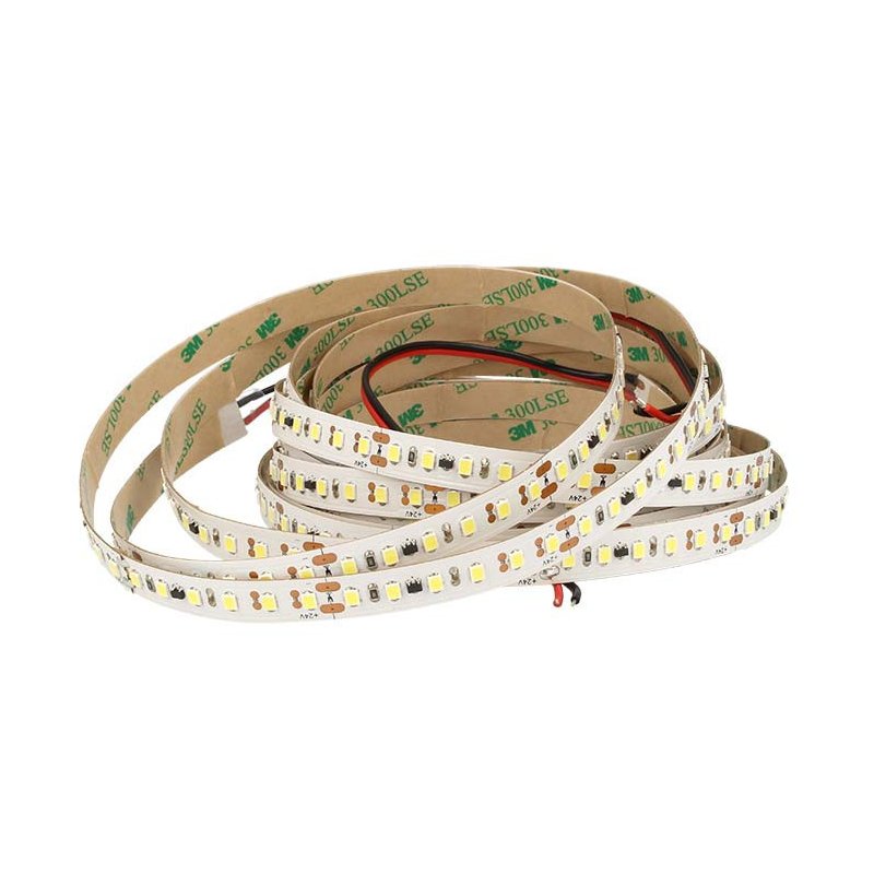 24V Bobina Striscia Led 17W/M Bianco Caldo 3000K 600 Smd 2835 5 Metri