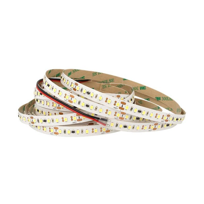 24V Bobina Striscia Led 17W/M Bianco Caldo 3000K 600 Smd 2835 5 Metri