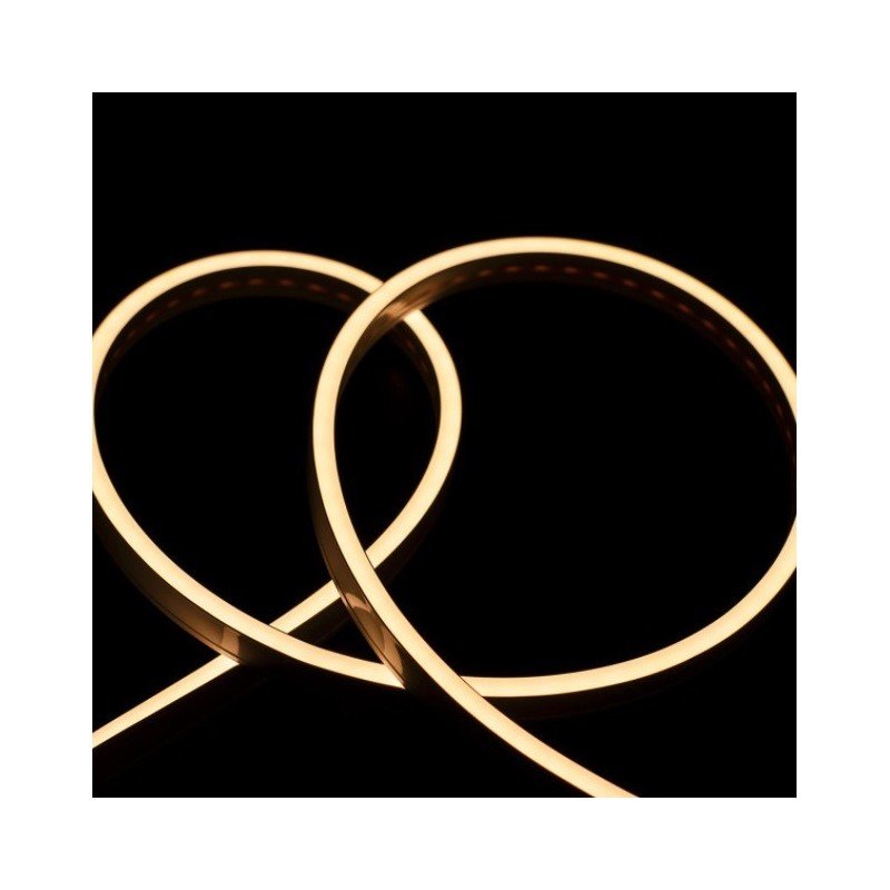 24V Bobina Led Neon Flex Bianco Caldo 3000K 10 Metri IP65 10W/M Tagliabile Dove Vuole