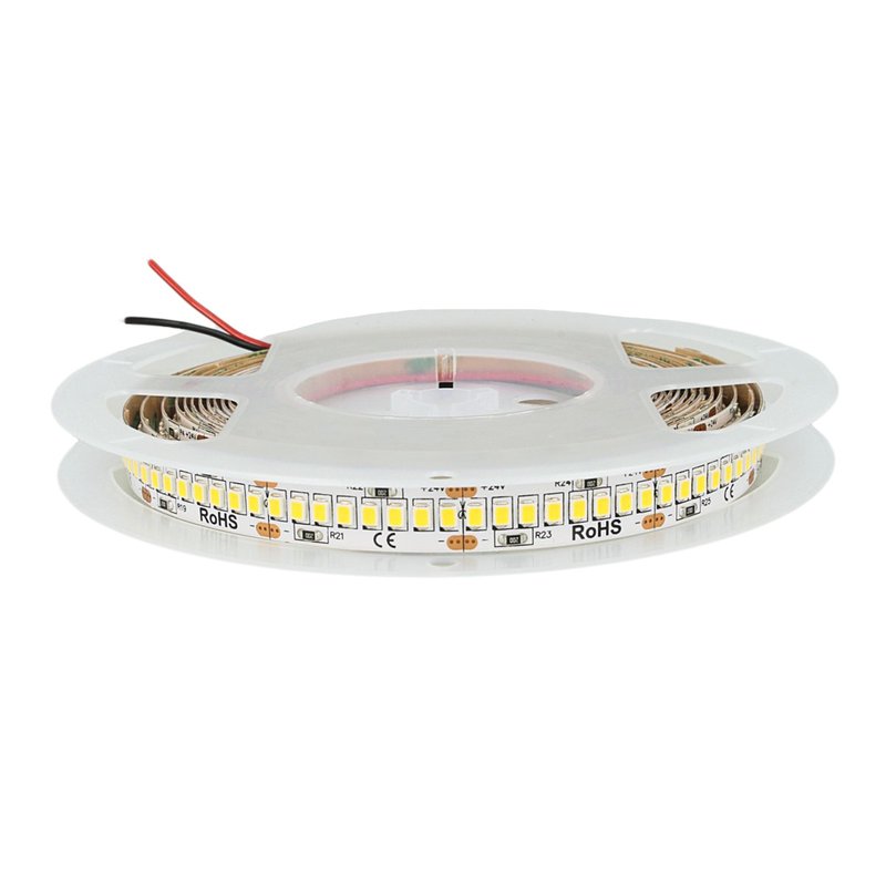 24V Bobina Striscia LED 30W/M 140LM/W 4200LM/M Bianco Caldo 2700K 1200 SMD 2835 5 Metri