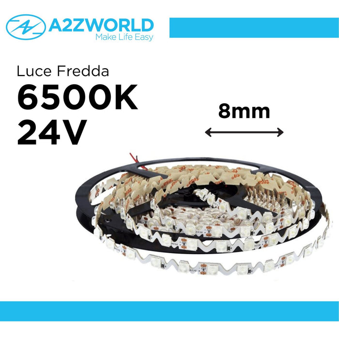 24V Bobina Striscia Led Curvabile Ripiegabile Bianco Freddo Con Lente 180 Gradi 20W/M 8mm 300 smd 6060 Per Cassone Pubblicitario Senza Ombra BL2454F MS12546