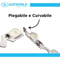 24V Bobina Striscia Led Curvabile Ripiegabile Bianco Neutro Con Lente 180 Gradi 20W/M 8mm 300 smd 6060 Per Cassone Pubblicitario Senza Ombra BL2454N MS12544