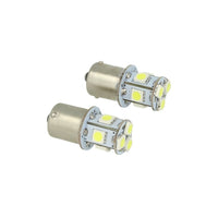 Lampada LED Canbus 24V BA15S G18,5 R5W Bianco 8 SMD 5050 Camion Bus Barca