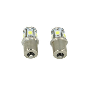 2 Lampade LED Canbus BA15S G18,5 R5W Rosso 24V 8 SMD 5050 Piedi Dritti Camion Bus Barca