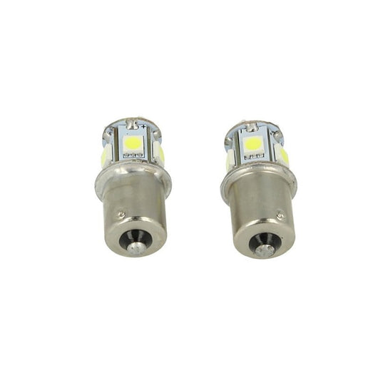 2 Lampade LED Canbus BA15S G18,5 R5W Rosso 24V 8 SMD 5050 Piedi Dritti Camion Bus Barca