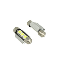 24V Lampada LED Siluro Canbus T11 C5W 36mm 3 SMD 5050 Giallo Arancione con Dissipatore Alluminio per Camion Bus Barca