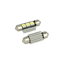 24V Lampada LED Siluro Canbus T11 C5W 36mm 3 SMD 5050 Verde con Dissipatore Alluminio per Camion Bus Barca