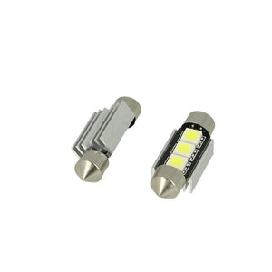 24V Lampada LED Siluro Canbus T11 C5W 36mm 3 SMD 5050 Verde con Dissipatore Alluminio per Camion Bus Barca