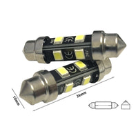 24V Lampada LED Siluro T11 C5W 36mm 8 SMD 2835 No Polarità 360° Bianco Freddo Durata Garantita