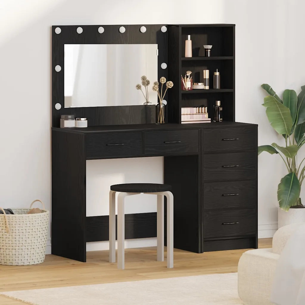 Tavolo da Trucco Nero 78.5 x 41 x 135 cm Legno multistrato 3334192