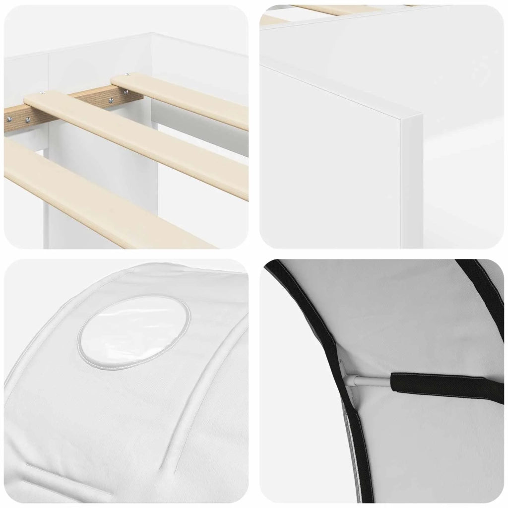 Letto con Tunnel 3 pcs Bianco Legno ingegnerizzato 3423611