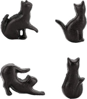 Set di 4 maniglie a forma di gatto per la porta della gabbia degli animali - Accessori per gabbie - Decorazioni