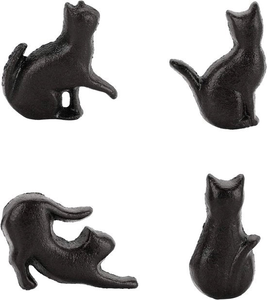 Set di 4 maniglie a forma di gatto per la porta della gabbia degli animali - Accessori per gabbie - Decorazioni