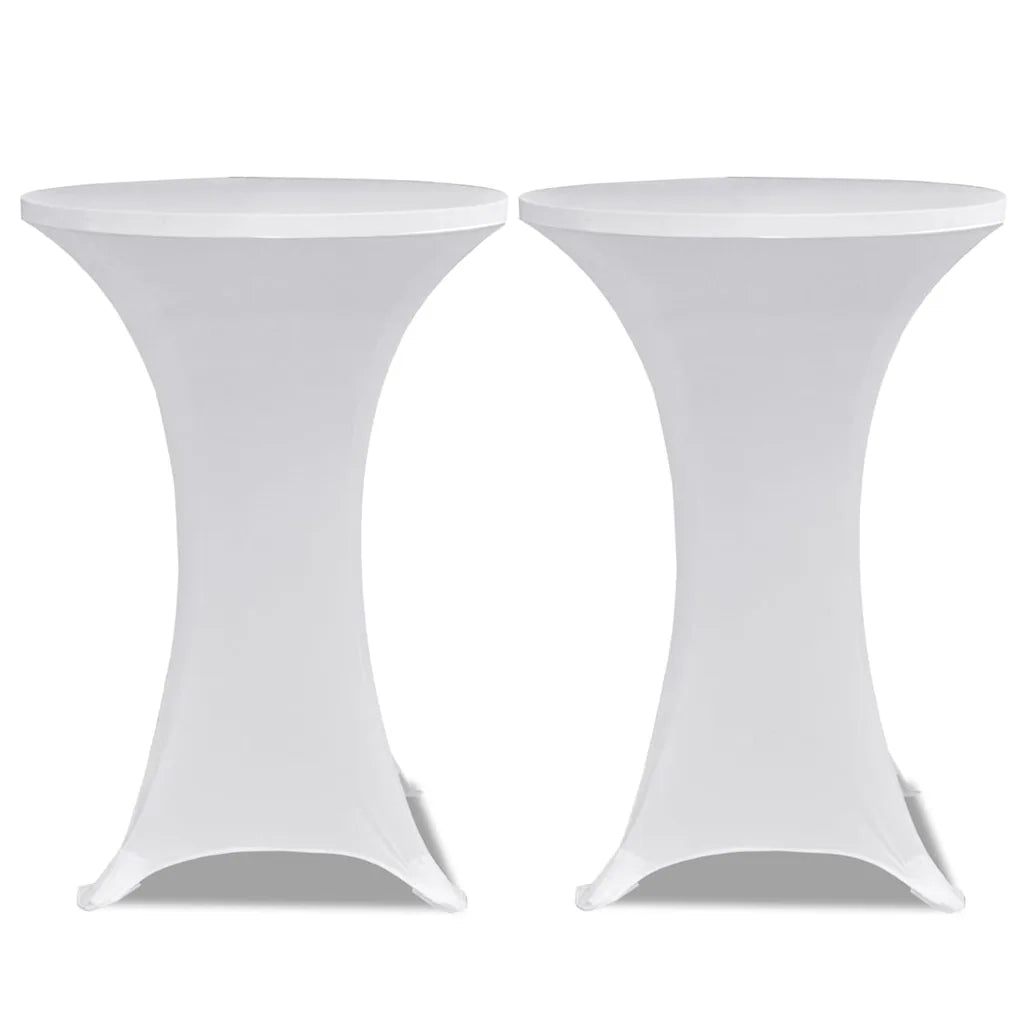 Coperture Verticali per Tavolo 4 pz ?70 cm Bianco Elastico CFW1683989