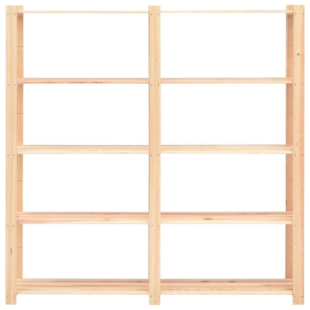 Scaffale portaoggetti a 5 ripiani 10 pezzi 170 x 38 x 170 cm pino 500 kg beige 02_0045728