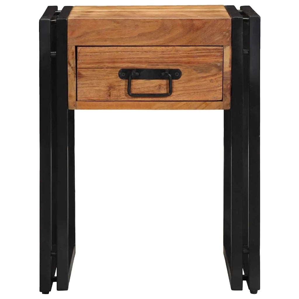 Tavolino-Tavolino da soggiorno-Tavolo Marrone 40 x 40 x 50 cm legno massello di acacia