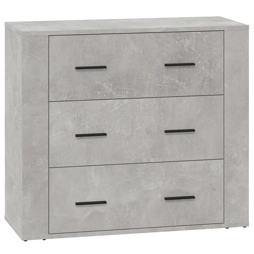 Credenza-Buffet-Armadio da cucina Grigio Cemento 80x33x70 cm in Legno Multistrato 106121