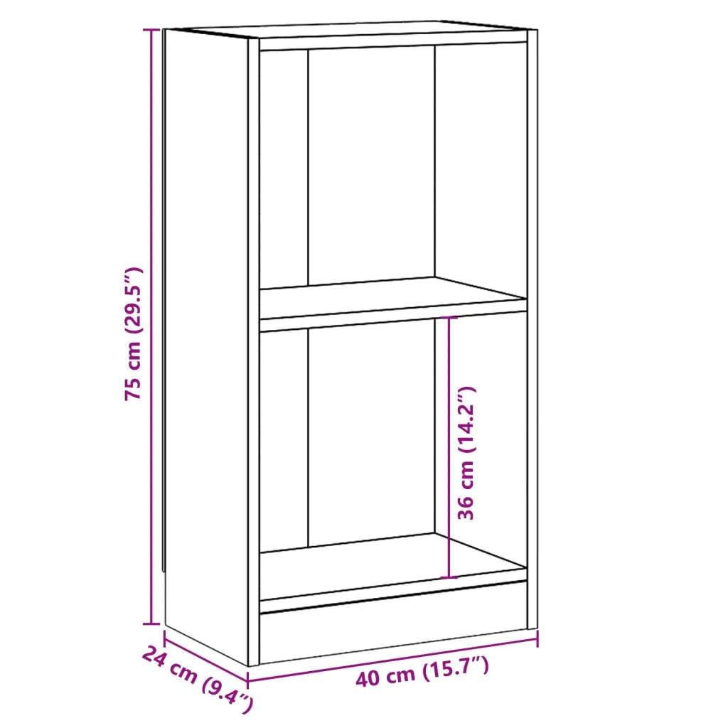 Libreria Rovere Sonoma 40x24x75 cm in Legno Multistrato 800822