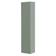 Pensile bagno sospeso 150 cm verde cannettato con anta e ripiani Zena