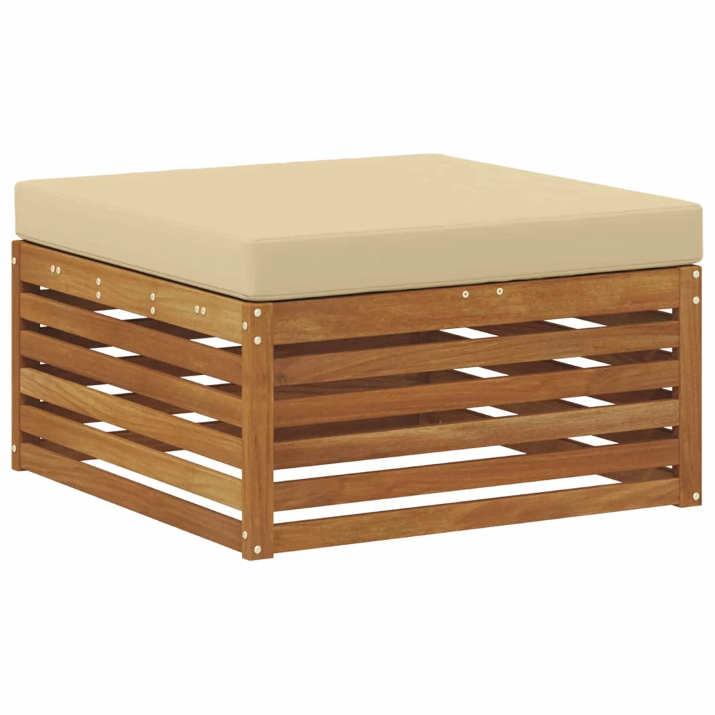 Set di divani da esterno con cuscino 6 pcs Naturale e Beige 3373728