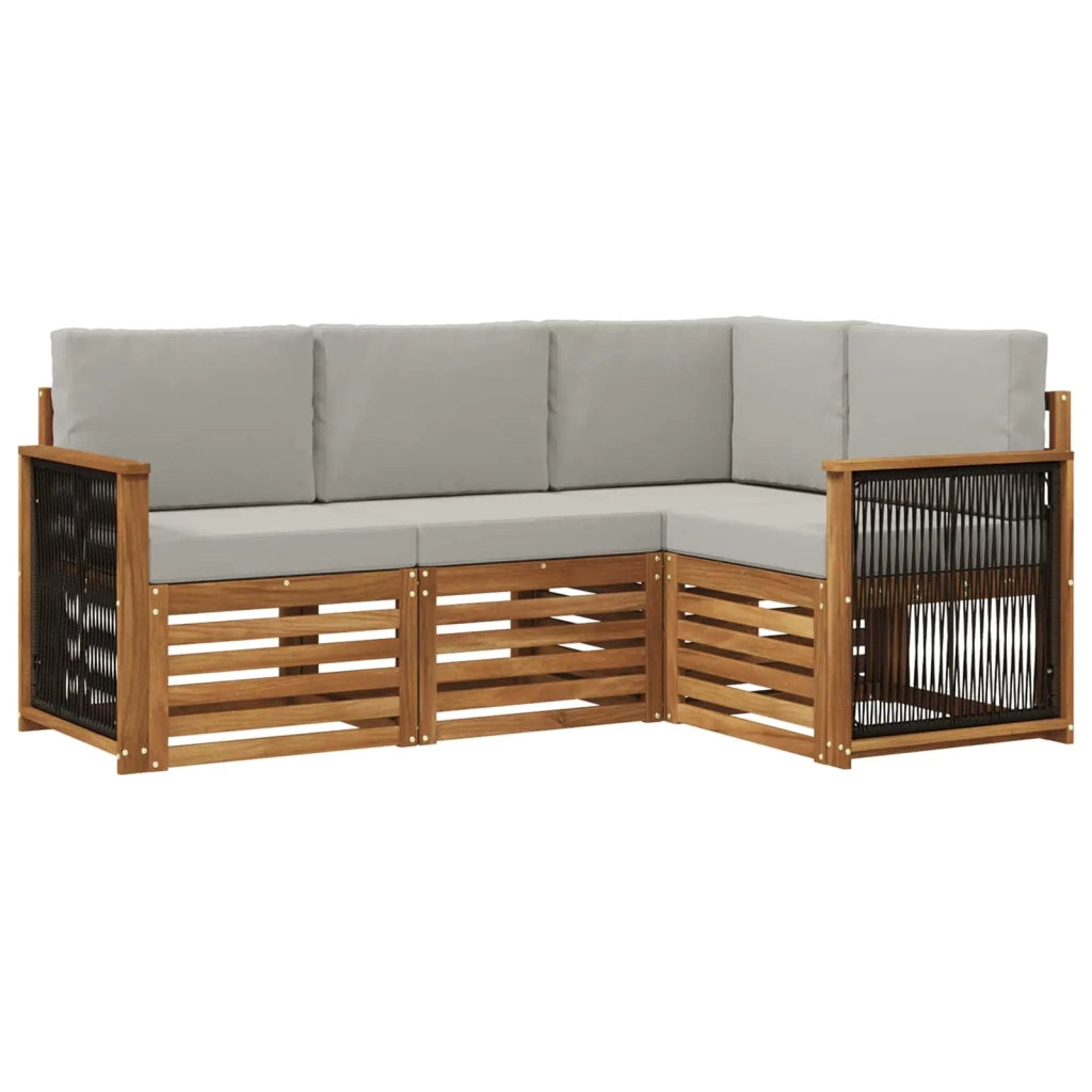 Set di divani da esterno 4 pz Poliestere 3384292