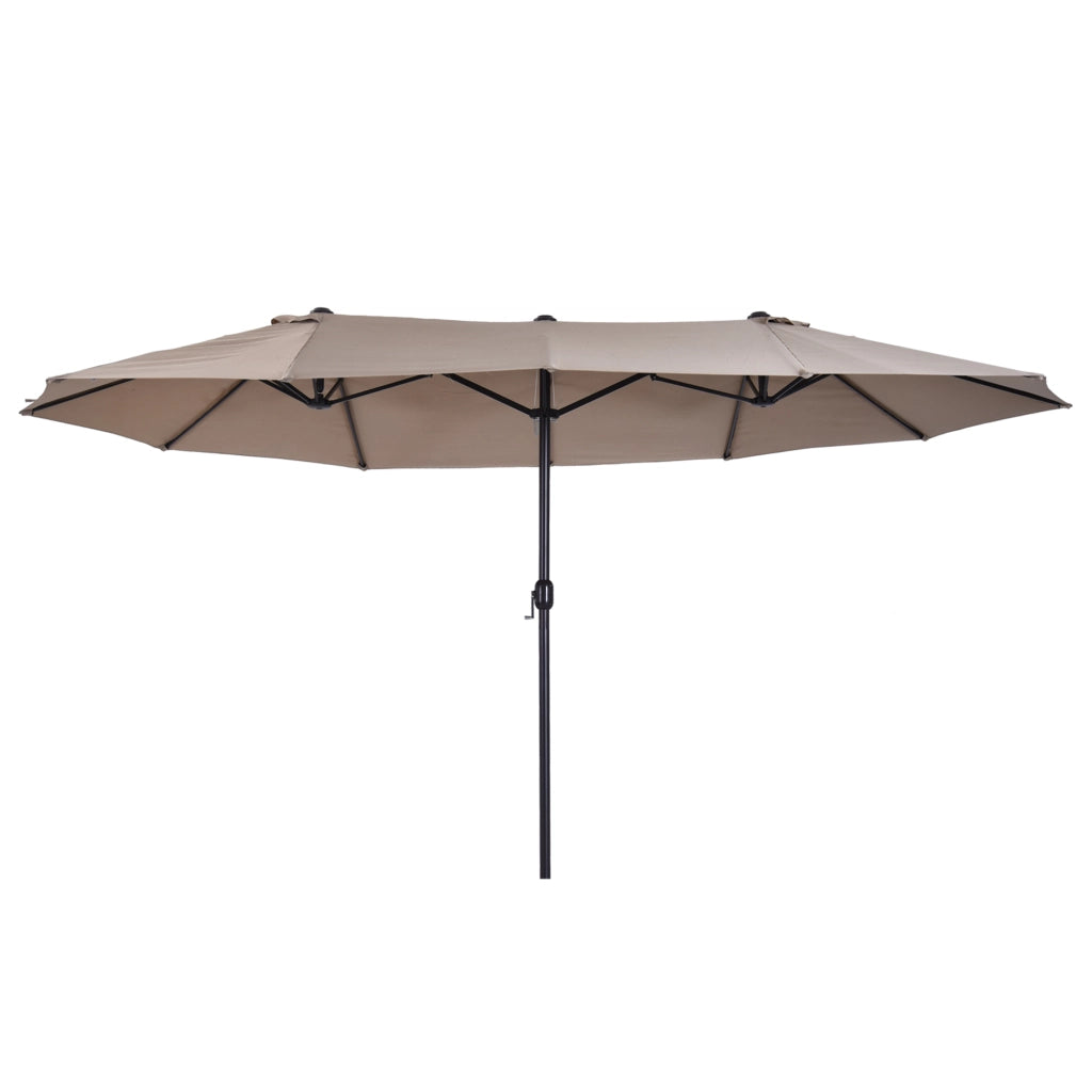 Sonnenschirm Doppelsonne 455x265 cm ¨C zephmum ¨C grigio antracite, Kurbel, windfest