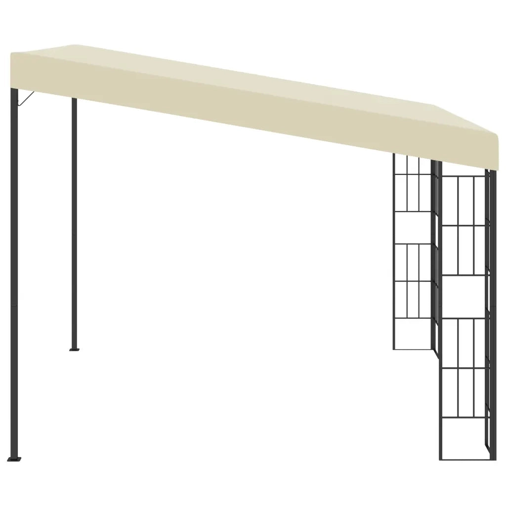 Gazebo | Pergolato a Parete 3x3 m Crema in Tessuto