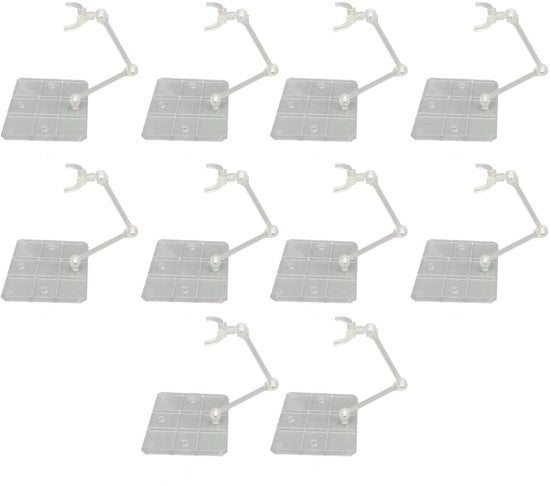Sostegno per Figurine in Acrilato Translucido - 10 Pezzi - Supporto per Figurine in Posa - Materiale di Alta Qualità - Adatto per Figurine da 6 Pollici - Sostegno per Figurine in Posa