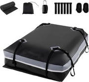 Box Tetto Auto, Portapacchi Auto Tetto Impermeabile, Antiscivolo e Rigido, per Veicolo con o senza Barre, con Chiusura e Striscie Riflettenti (600 L,Grigio)