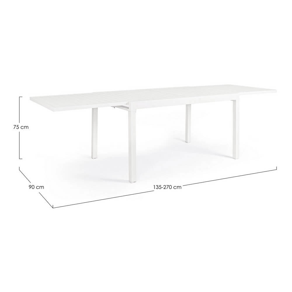 Tavolo da Giardino Allungabile in Alluminio 135-270x90 cm - SEAFARER